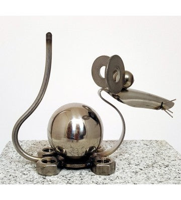 Kugelmaus ca. 11cm hoch aus Edelstahl
