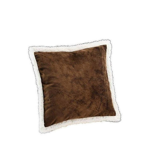 Kuschelkissenhülle braun/creme ca. 50x50cm