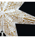 Leuchtstern Amar weiß/gold mit 7 Zacken ca. 60 cm Zippverschluss