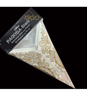 Leuchtstern Amar weiß/gold mit 7 Zacken ca. 60 cm Zippverschluss