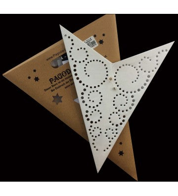 Leuchtstern Twister Batik 5 Zacken weiß mit Magnetverschluss ca. 60 cm