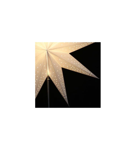 Leuchtstern Anemone weiß ca. 60 cm Ø, 9 Zacken mit Magnetverschluss