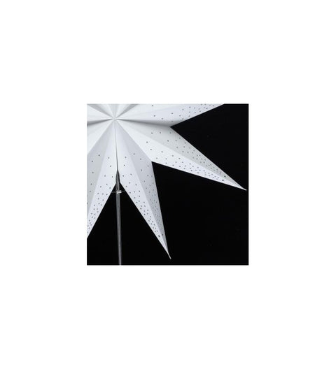 Leuchtstern Anemone weiß ca. 60 cm Ø, 9 Zacken mit Magnetverschluss