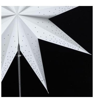 Leuchtstern Anemone weiß ca. 60 cm Ø, 9 Zacken mit Magnetverschluss