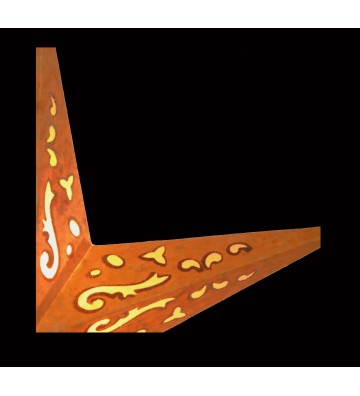 Leuchtstern Baby Curves orange/glitter 5 Zacken 40 cm mit Magnetverschluss