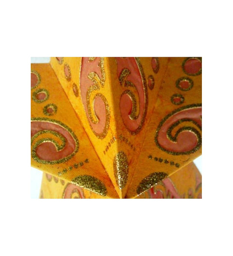 Leuchtstern Baby Curves orange/glitter 5 Zacken 40 cm mit Magnetverschluss