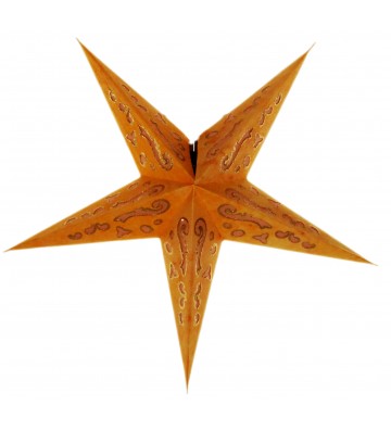 Leuchtstern Baby Curves orange/glitter 5 Zacken 40 cm mit Magnetverschluss