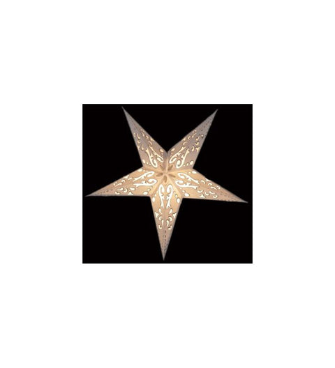 Leuchtstern Baby Curves weiß/Glitter mit 5 Zacken ca.  40cm Zippverschluss