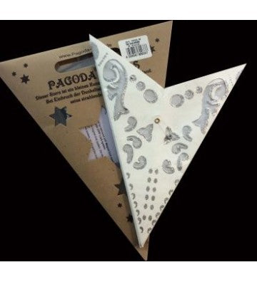 Leuchtstern Baby Curves weiß/Glitter mit 5 Zacken ca.  40cm Zippverschluss