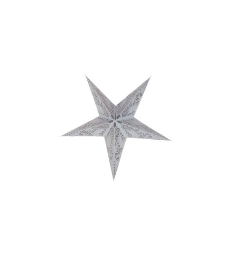 Leuchtstern Baby Curves weiß/Glitter mit 5 Zacken ca.  40cm Zippverschluss