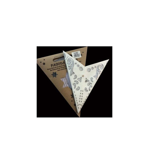 Leuchtstern Baby Curves weiß/Glitter mit 5 Zacken ca.  40cm Zippverschluss