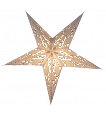 Leuchtstern Baby Curves weiß/Glitter mit 5 Zacken ca.  40cm Zippverschluss