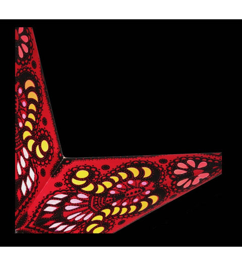 Leuchtstern Baby Ganesha rot 5 Zacken 40 cm mit Magnetverschluss