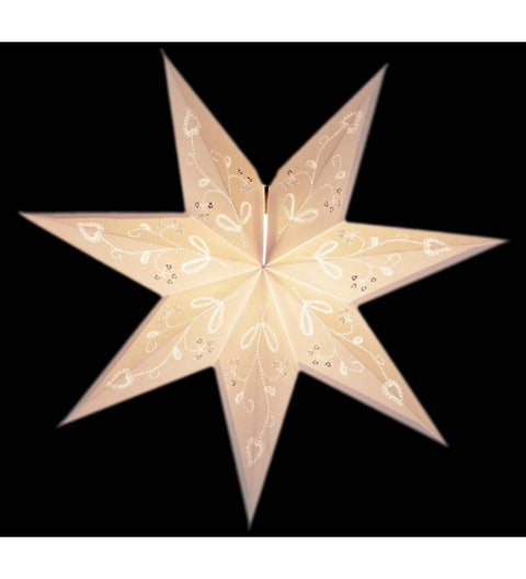 Leuchtstern Baby Marylin weiß 7 Zacken 40 cm mit Magnetverschluß