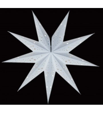 Leuchtstern Baby Mirissa weiß 9 Zacken 40 cm mit Magnetverschluss