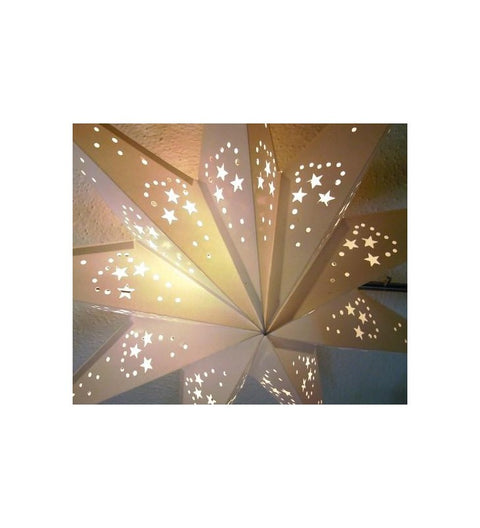 Leuchtstern Baby Mirissa weiß 9 Zacken 40 cm mit Magnetverschluss