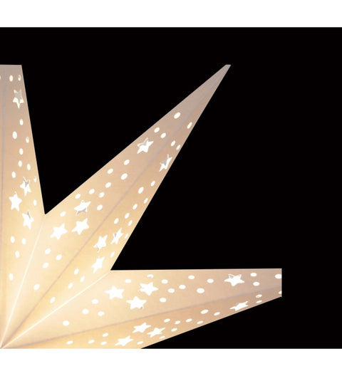 Leuchtstern Baby Mirissa weiß 9 Zacken 40 cm mit Magnetverschluss