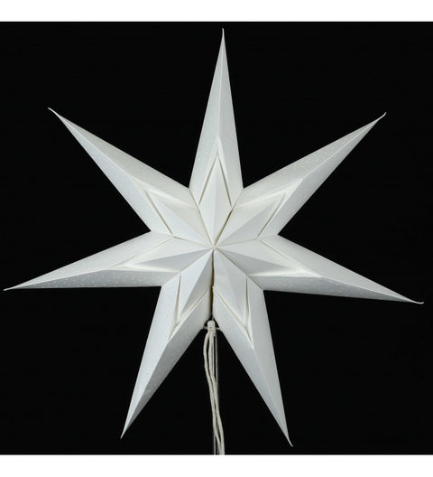 Leuchtstern Baby Naya weiß ca. 40 cm mit 7 Zacken und Zippverschluss