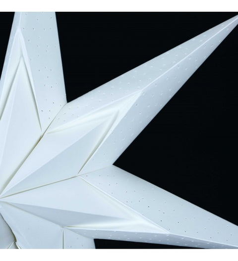 Leuchtstern Baby Naya weiß ca. 40 cm mit 7 Zacken und Zippverschluss