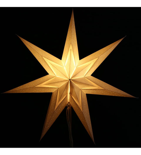 Leuchtstern Baby Naya weiß ca. 40 cm mit 7 Zacken und Zippverschluss