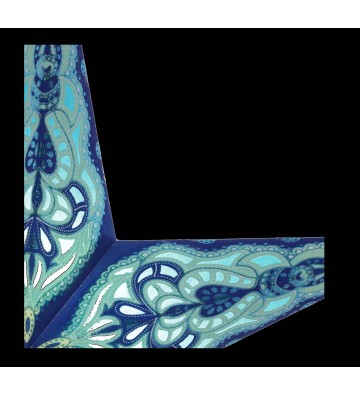 Leuchtstern Baby Sumita blau/türkis bestickt 5 Zacken ca. 40 cm mit Zippverschluss