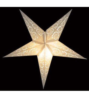 Leuchtstern Baby Twister weiß mit 5 Zacken ca. 40 cm Magnetverschluss