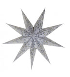 Leuchtstern Baby Venya 9 Zacken weiß/silber Glitter 40 cm mit Magnetverschluss