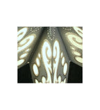 Leuchtstern Curves grau/weiß/silber Glitter 7 Zacken ca. 60 cm mit Magnetverschluss