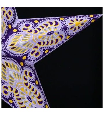 Leuchtstern Ganesha lila mit 5 Zacken ca. 60cm Magnetverschluss