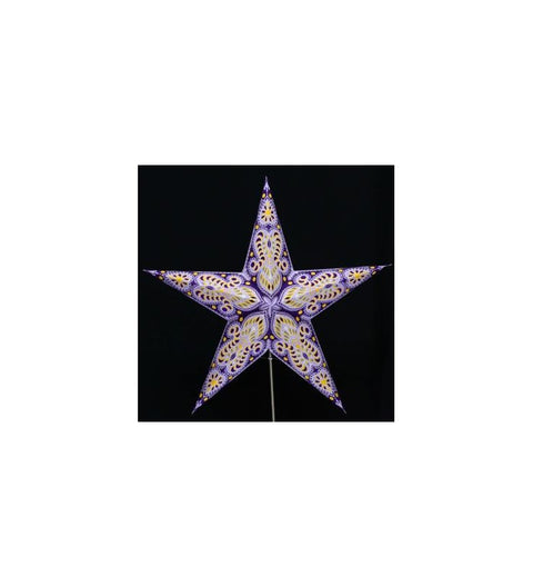 Leuchtstern Ganesha lila mit 5 Zacken ca. 60cm Magnetverschluss