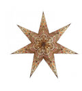 Leuchtstern Khidki Braun/Goldglitter, 7 Zacken ca. 60 cm Zippverschluss