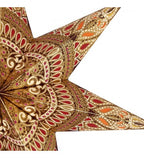 Leuchtstern Khidki Braun/Goldglitter, 7 Zacken ca. 60 cm Zippverschluss