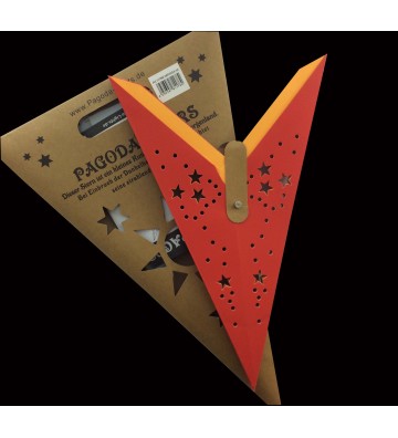 Leuchtstern Mirissa rot 9 Zacken ca. 60 cm mit Magnetverschluss