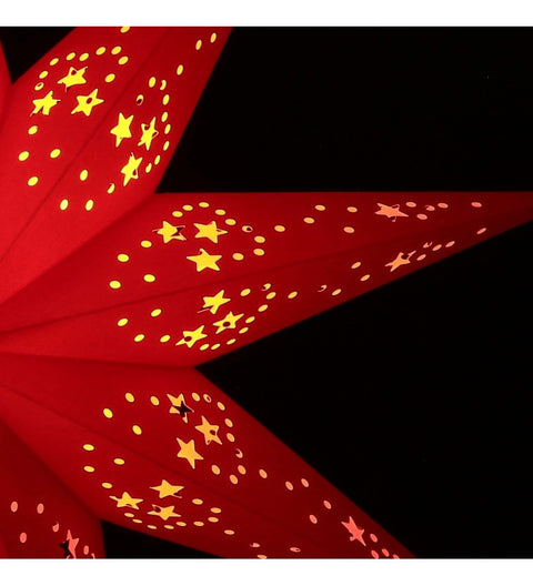 Leuchtstern Mirissa rot 9 Zacken ca. 60 cm mit Magnetverschluss