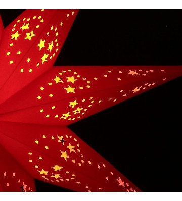 Leuchtstern Mirissa rot 9 Zacken ca. 60 cm mit Magnetverschluss