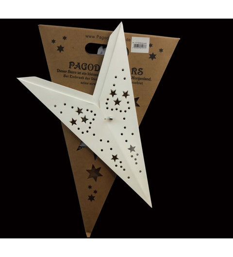 Leuchtstern Mirissa weiß 9 Zacken ca. 60 cm mit Zippverschluss