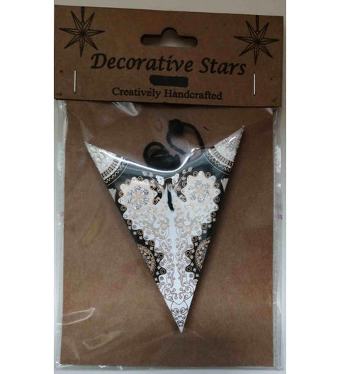 Leuchtstern Royal Black Mini Ø 20 cm 5 Zacken Zippverschluß