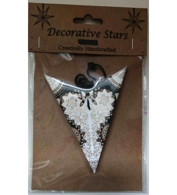 Leuchtstern Royal Black Mini Ø 20 cm 5 Zacken Zippverschluß