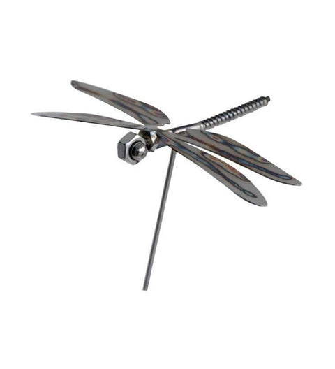 Gartenstecker Libelle aus Edelstahl am Stab ca.75 cm