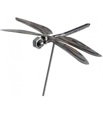 Gartenstecker Libelle aus Edelstahl am Stab ca.75 cm