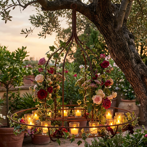 Edelrost Kranz Ø40 cm – Hängedeko für Garten & Wohnraum