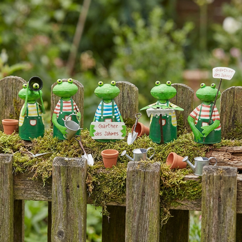 Zaunhocker Frosch aus Metall ca. 21 cm zur Wahl 6 Motive