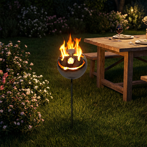 Große Feuerfratze Clown Gesicht Ø 18 cm XL aus Edelstahl