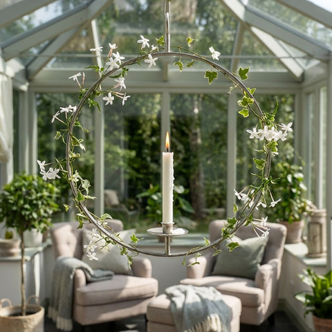 Kerzenhalter Metall Doré Metall zum Hängen Ø ca. 60 cm