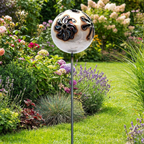 Feuerkugel Motiv Blume Ø 13cm aus Edelstahl