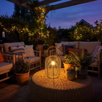 Solar Laterne Lumière in Rattan-Optik – natürliche Gartenlampe für Terrasse & Balkon