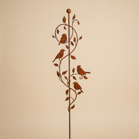 Gartenstecker Edelrost ca. 120 cm Vogelranken