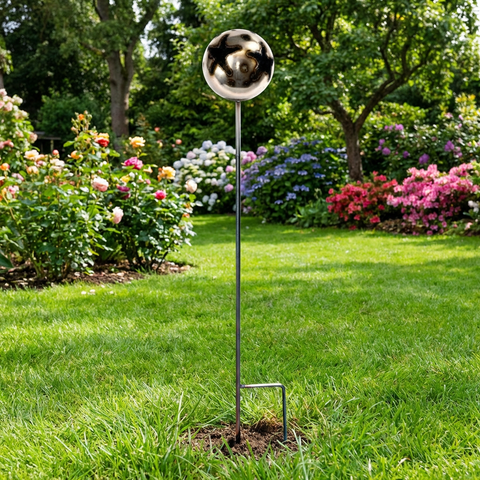 Große Feuerkugel Motiv Sterne Ø 18 cm XL aus Edelstahl