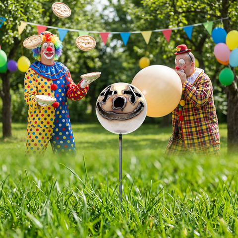 Feuerfratze Clown Gesicht Ø 13 cm aus Edelstahl