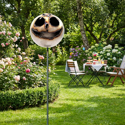 Große Feuerfratze Lach Gesicht Ø 18 cm XL aus Edelstahl